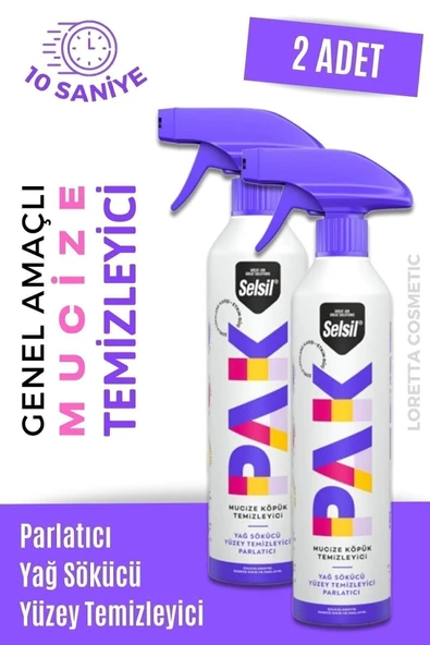 Selsil Pak 2 adet 500 Ml Mucize Köpük Temizleyici Sprey - Resim 4