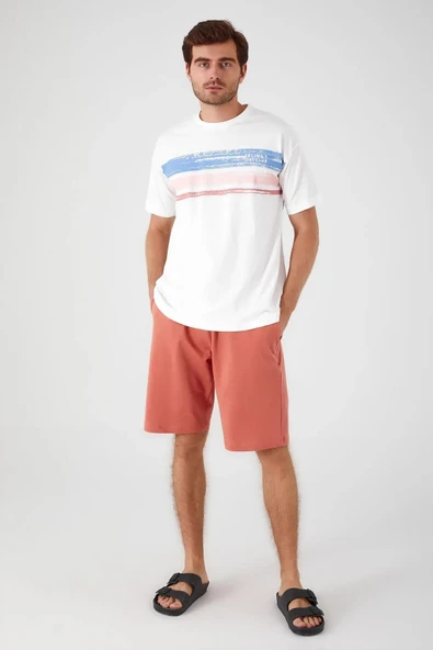 ROLY POLY ERKEK BERMUDA TAKIMI KREM - Resim 2