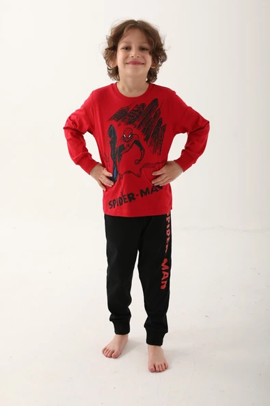 Spıder-Man Erkek Çocuk Uzun Kollu Pijama Takımı ürün görseli 1