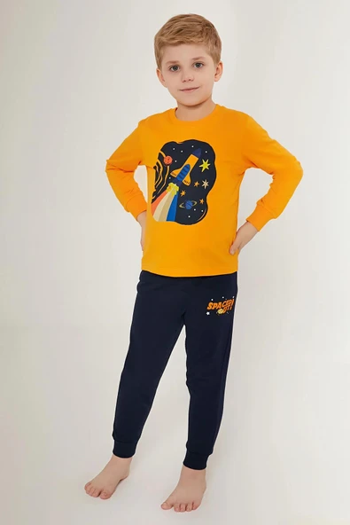 Roly Poly 3186 Turuncu Renk Erkek Çocuk Pijama Takımı - 1