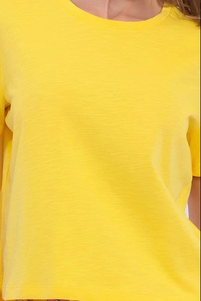 Arnetta Sarı Renk Kadın Pijama Takımı - Resim 3