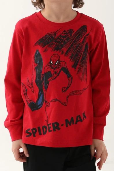 Spıder-Man Erkek Çocuk Uzun Kollu Pijama Takımı - Resim 3