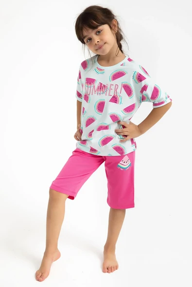 Roly Poly 2770 Pembe Renk Kız Çocuk Kapri Takımı ürün görseli 1