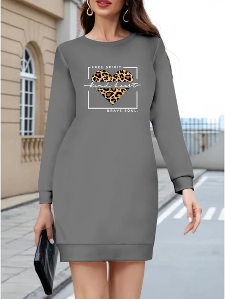 Kadın Uzun Kollu Bisiklet Yaka Desenli Viskon Iki Iplik Bluz - Resim 3