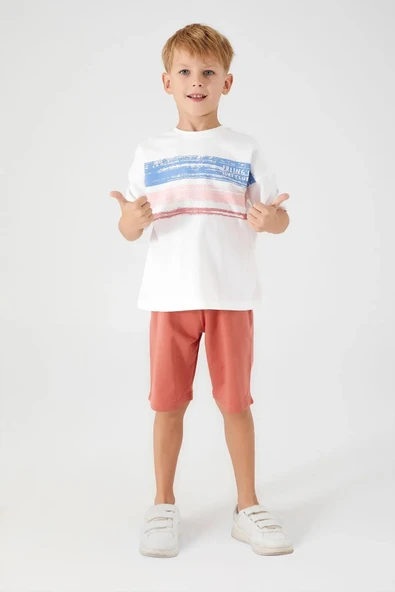 ROLY POLY ÇOCUK BERMUDA TAKIM KREM - Resim 2