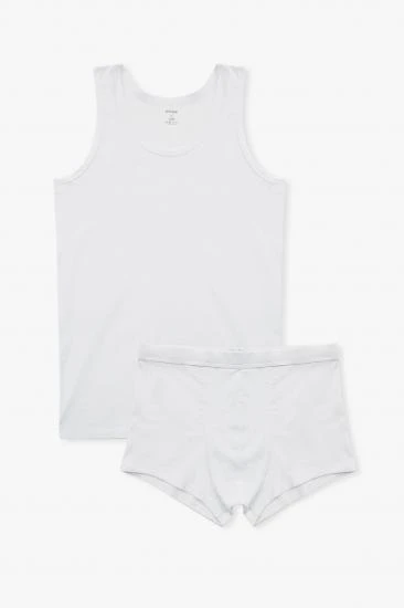 Yıldız 017 Beyaz Modal Kutulu Atlet Boxer Erkek Takımı ürün görseli