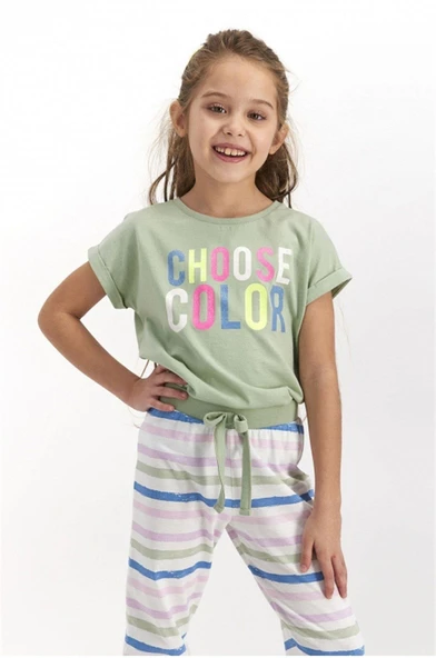Roly Poly 2466 Mint Renk Kız Garson Pijama Takımı - Resim 2