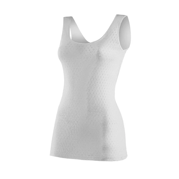 Yıldız 2255 Beyaz Ribana Kaz Ayağı Desenli Geniş Askılı Kız Çocuk Atlet ürün görseli 1