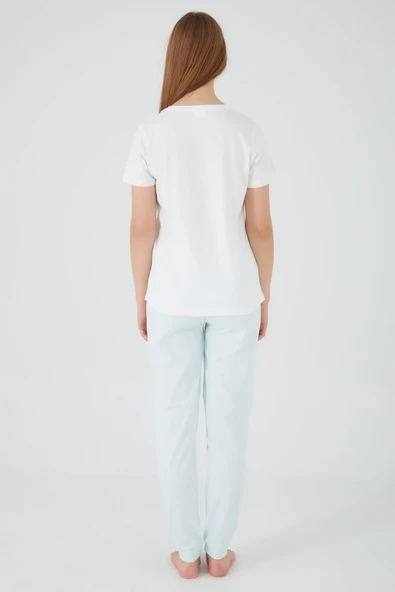 ROLY POLY ANNE KIZ KISA KOL PİJAMA TAKIMI Mint - Resim 5