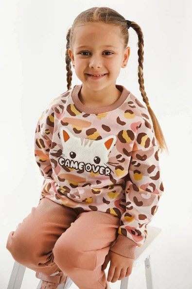 Roly Poly 2958 Pudra Renk Kız Çocuk Garson Eşofman Takımı ürün görseli