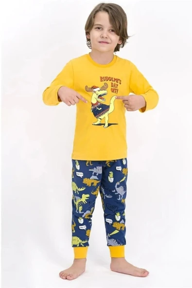 Roly Poly 1847 Sarı Renk Erkek Çocuk Pijama Takımı ürün görseli 1