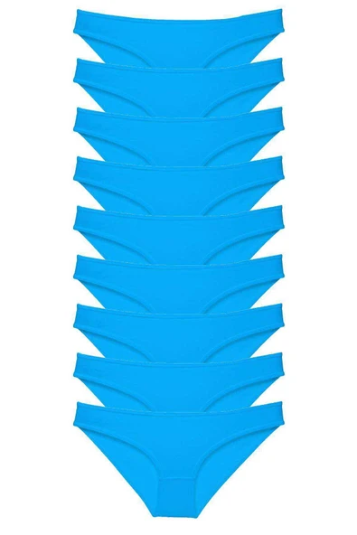 9 adet Süper Eko Set Likralı Kadın Slip Külot Mavi ürün görseli