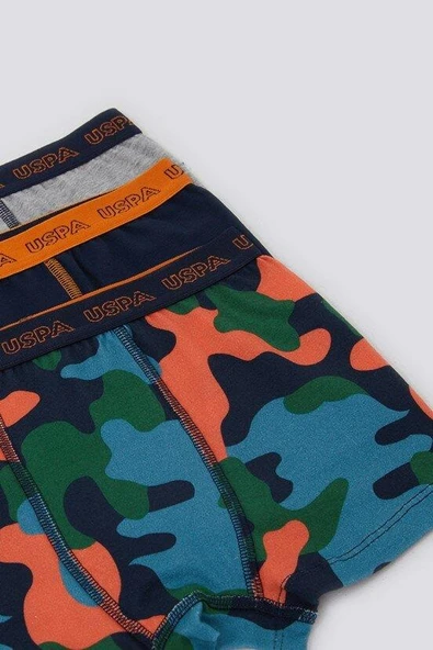 Us Polo 1373 Renkli Erkek Çocuk 3'Lü Boxer - Resim 3