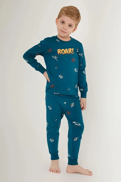 Roly Poly 3222 Petrol Renk Erkek Çocuk Pijama Takımı ürün görseli 1