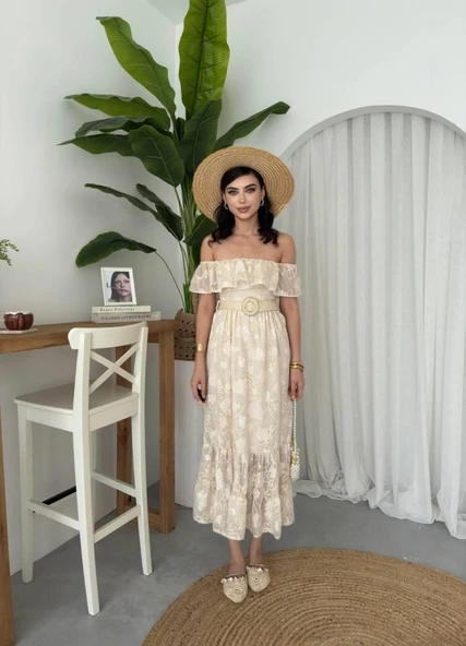 Reget Kemerli Elbise - Resim 5