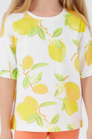 ROLY POLY KIZ GARSON KAPRİ TAKIM Beyaz - Resim 4