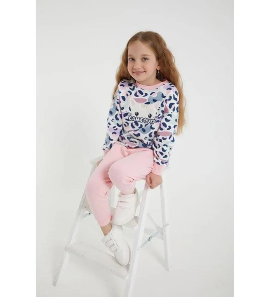 Roly Poly 2958 Krem Renk Kız Çocuk Garson Eşofman Takımı - Resim 3