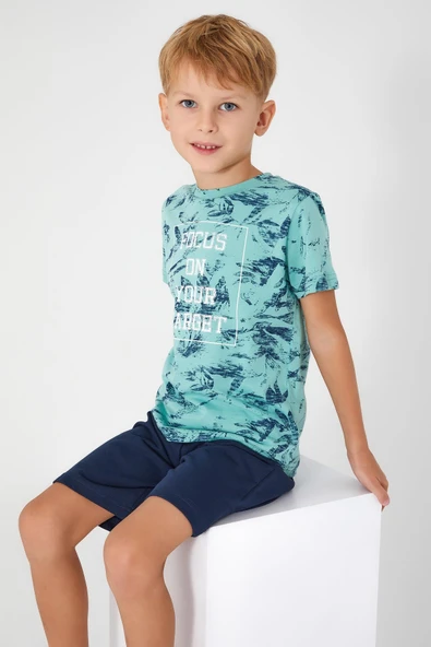 ARNETTA ERKEK ÇOCUK BERMUDA TAKIM YEŞİL - Resim 3