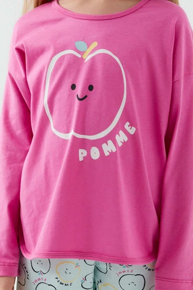 Roly Poly 3063 Pembe Pamuklu Kız Çocuk Pijama Takımı - Resim 4