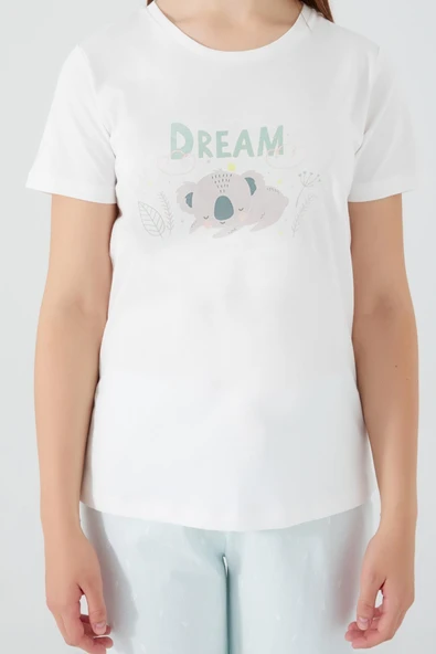 ROLY POLY ANNE KIZ KISA KOL PİJAMA TAKIMI Mint - Resim 4