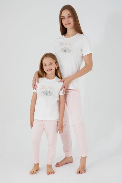 ROLY POLY ANNE KIZ KISA KOL PİJAMA TAKIMI PEMBE ürün görseli