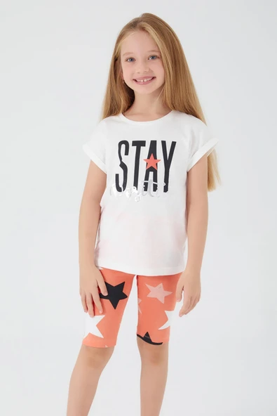 ROLY POLY KIZ ÇOCUK BERMUDA TAYT TAKIM Beyaz - Resim 3