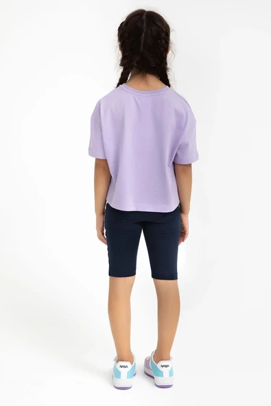 Roly Poly 2775 Lila Pamuklu Kız Çocuk Bermuda Takım - 5