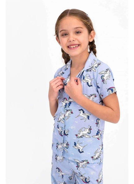Roly Poly 2416 Mavi Renk Kız Garson Pijama Takım - 3