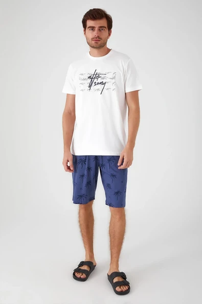 Roly Poly 3031 Krem Renk Baba Oğul Bermuda Şort Takım - Resim 3