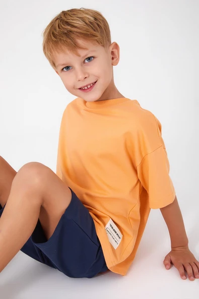 ROLY POLY ERKEK ÇOCUK BERMUDA TAKIM TURUNCU - Resim 2