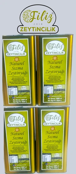 FİLİZ ZEYTİNCİLİK NATUREL SIZMA ZEYTİNYAĞI 5 L - 4