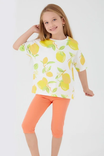 ROLY POLY KIZ GARSON KAPRİ TAKIM Beyaz ürün görseli