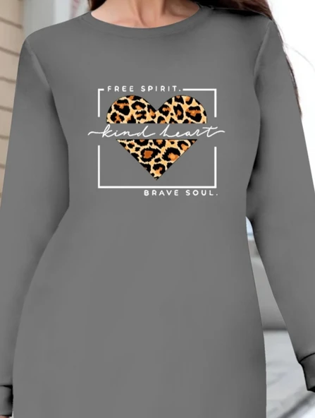 Kadın Uzun Kollu Bisiklet Yaka Desenli Viskon Iki Iplik Bluz - Resim 2