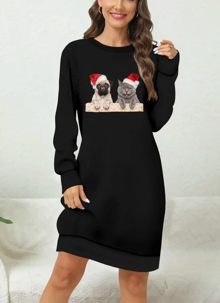 Kadın Uzun Kollu Bisiklet Yaka Desenli Viskon Iki Iplik Bluz ürün görseli