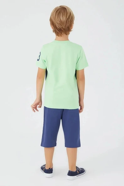 U.S Polo 1331 Yeşil Erkek Çocuk Kapri Takım - 5