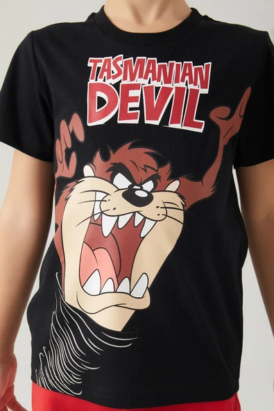 Looney Tunes 1571 Erkek Çocuk Bermuda Takım Siyah 2 Şort Takım - 4