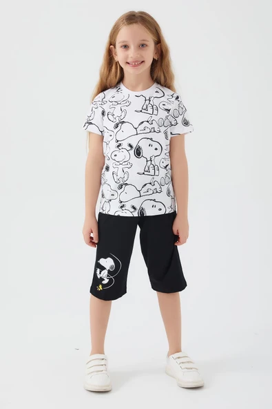 Looney Tunes 1575 Snoopy Kız Çocuk Kapri Takım ürün görseli