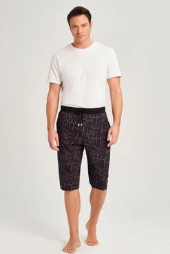 Haşema 2901 Arda Monogram Desenli Erkek Deniz Şortu - Resim 8