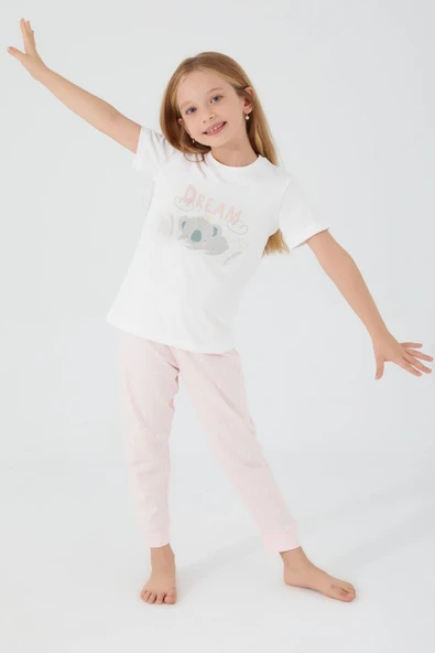ROLY POLY ANNE KIZ KISA KOL PİJAMA TAKIMI PEMBE - 3