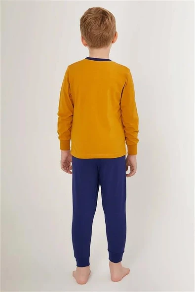 ROLY POLY UZUN KOLLU ERKEK ÇOCUK PİJAMA TAKIMI HARDAL - Resim 5