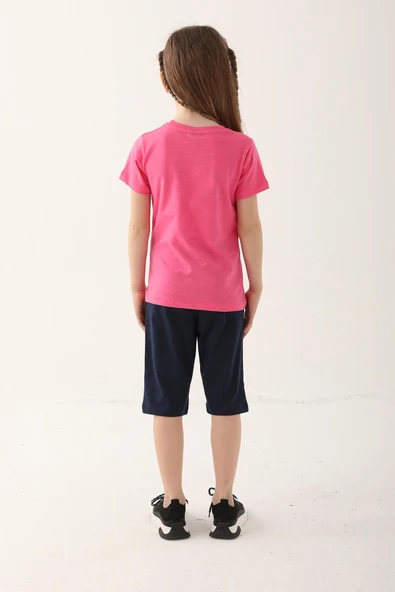 Looney Tunes 640 Snoopy Fuşya Renk Kız Çocuk Kapri Takımı - Resim 3