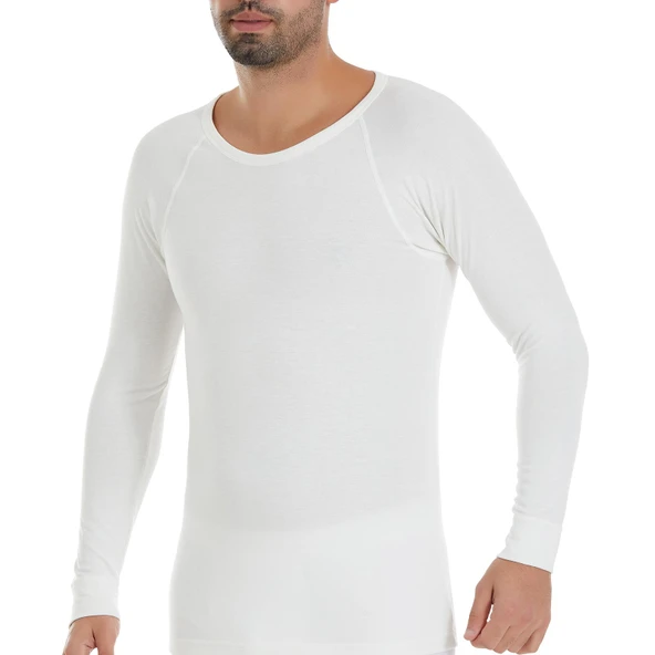 Yıldız 266 Ekru Termal Yuvarlak Yaka Uzun Kollu İçlik ürün görseli