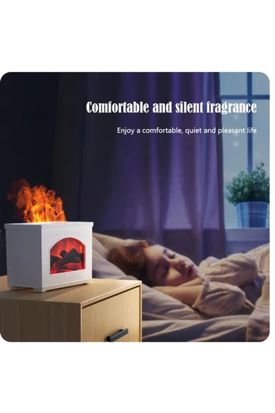 Şömine Hava Nemlendirici Aromatik Oda Kokusu 270 Ml Difüzörü Buhar Makinası - Resim 5