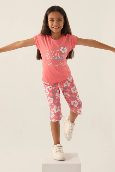 Roly Poly 3408 Pamuklu Kısa Kollu Garson Kız Pijama Takımı - Resim 2