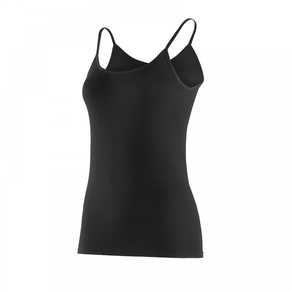 Yıldız 2047 Siyah Ribana İp Askılı Biyeli Kadın Atlet ürün görseli 1