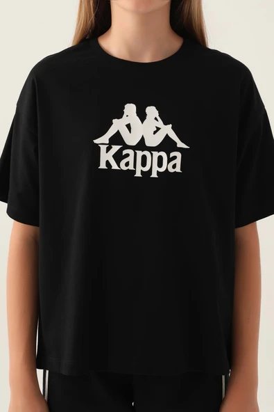 Kappa 361 Pamuklu Kısa Kollu Kız Çocuk T-shirt SİYAH - 2
