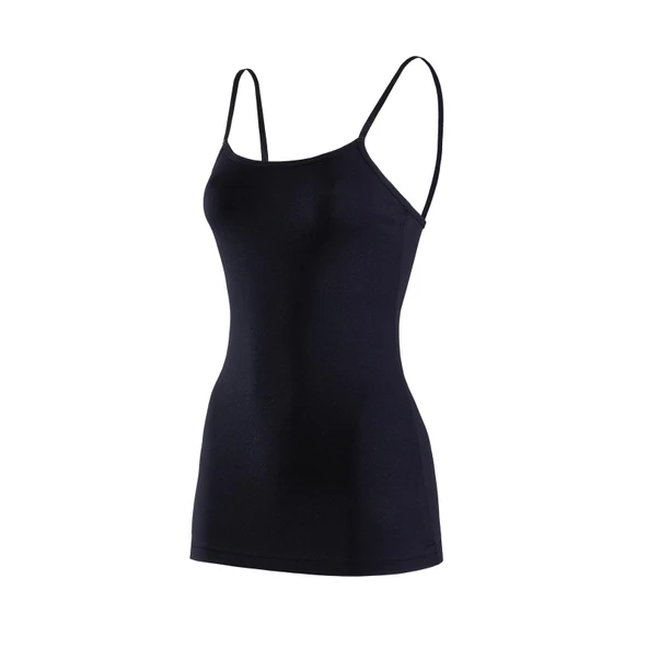 Yıldız 2186 Siyah Modal Ayarlanabilir İp Askılı Kadın Atlet ürün görseli 1