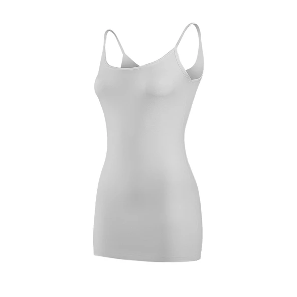 Yıldız 2265 Beyaz Likralı İp Askılı Uzun Kadın Atlet ürün görseli 1