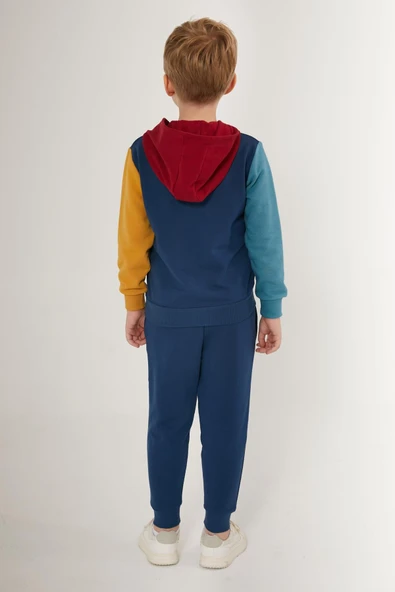 U.S POLO ERKEK GARSON UZUN KOLLI EŞOFMAN TAKIMI İNDİGO - Resim 4