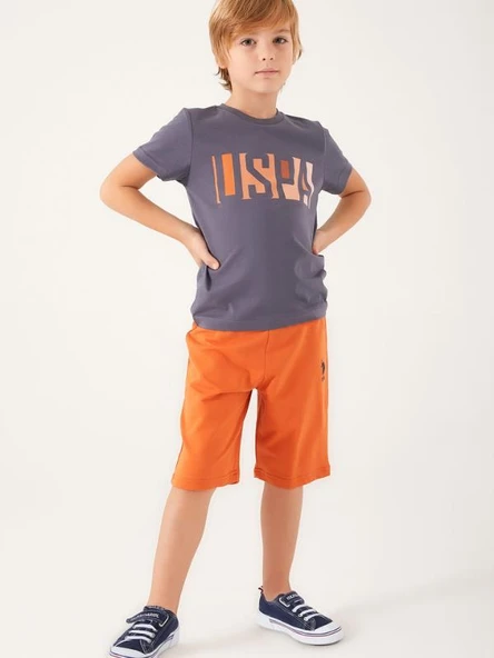 U.S POLO ÇOCUK BERMUDA TAKIM ANTİRASİT
